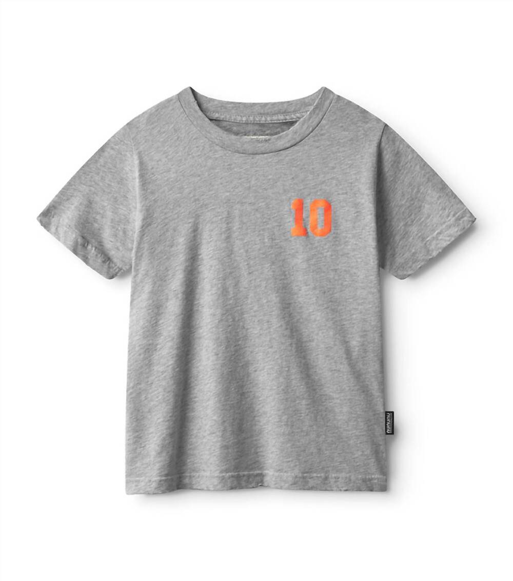 NEW NUNUNU boys team nu t-shirt in heather grey